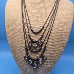 Sweet Lola Multi-Layer Brass Tone Necklace